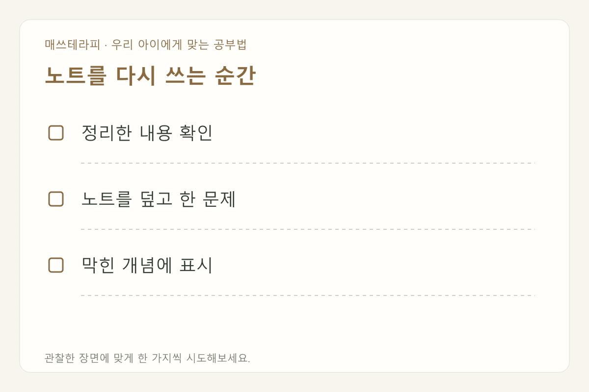 노트를 다시 쓰는 순간