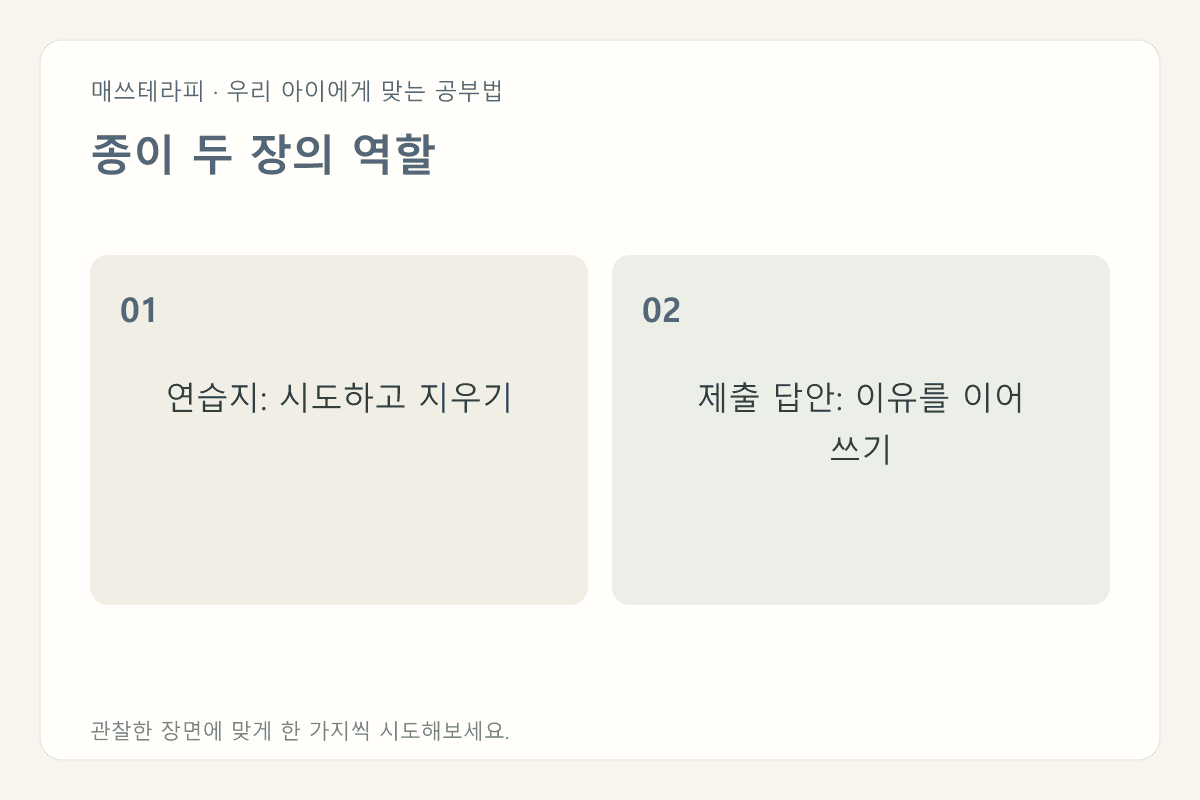 종이 두 장의 역할