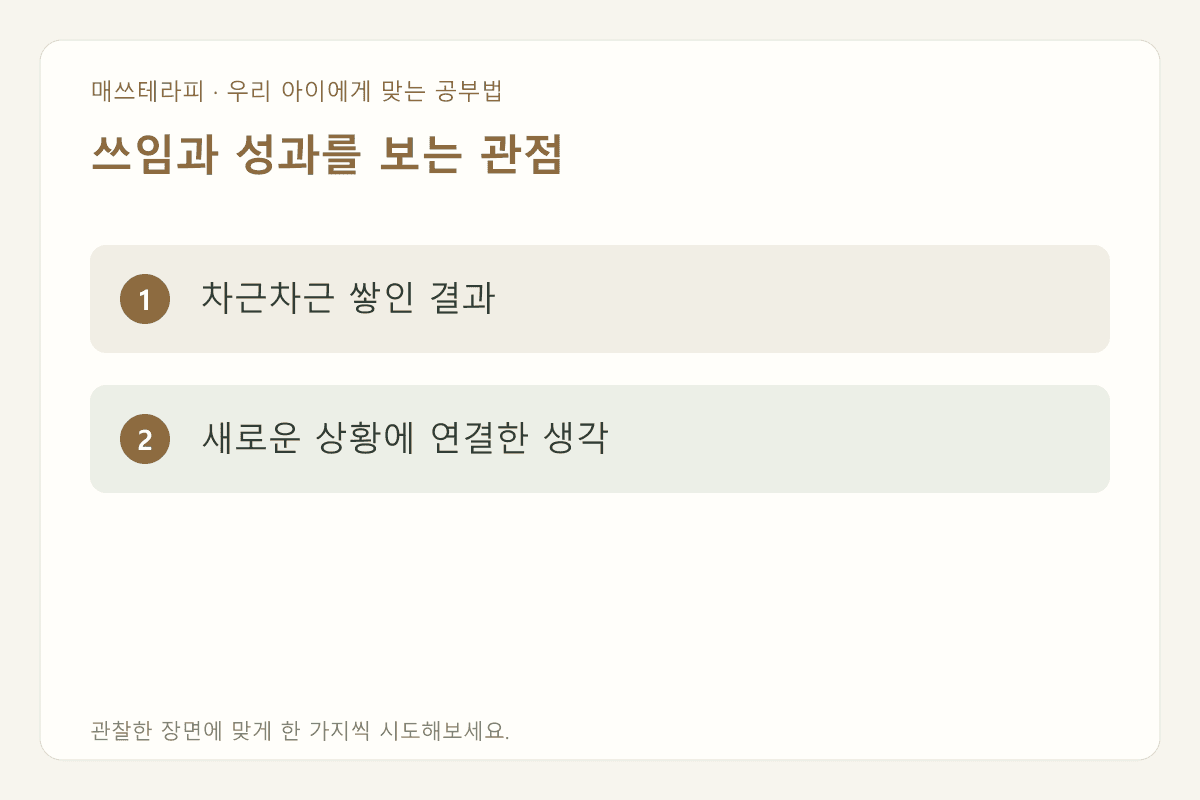 쓰임과 성과를 보는 관점