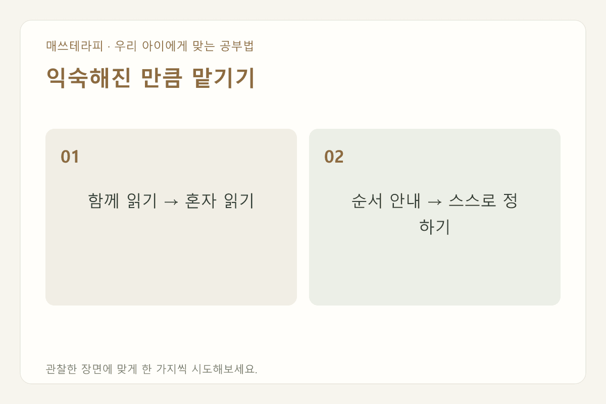익숙해진 만큼 맡기기