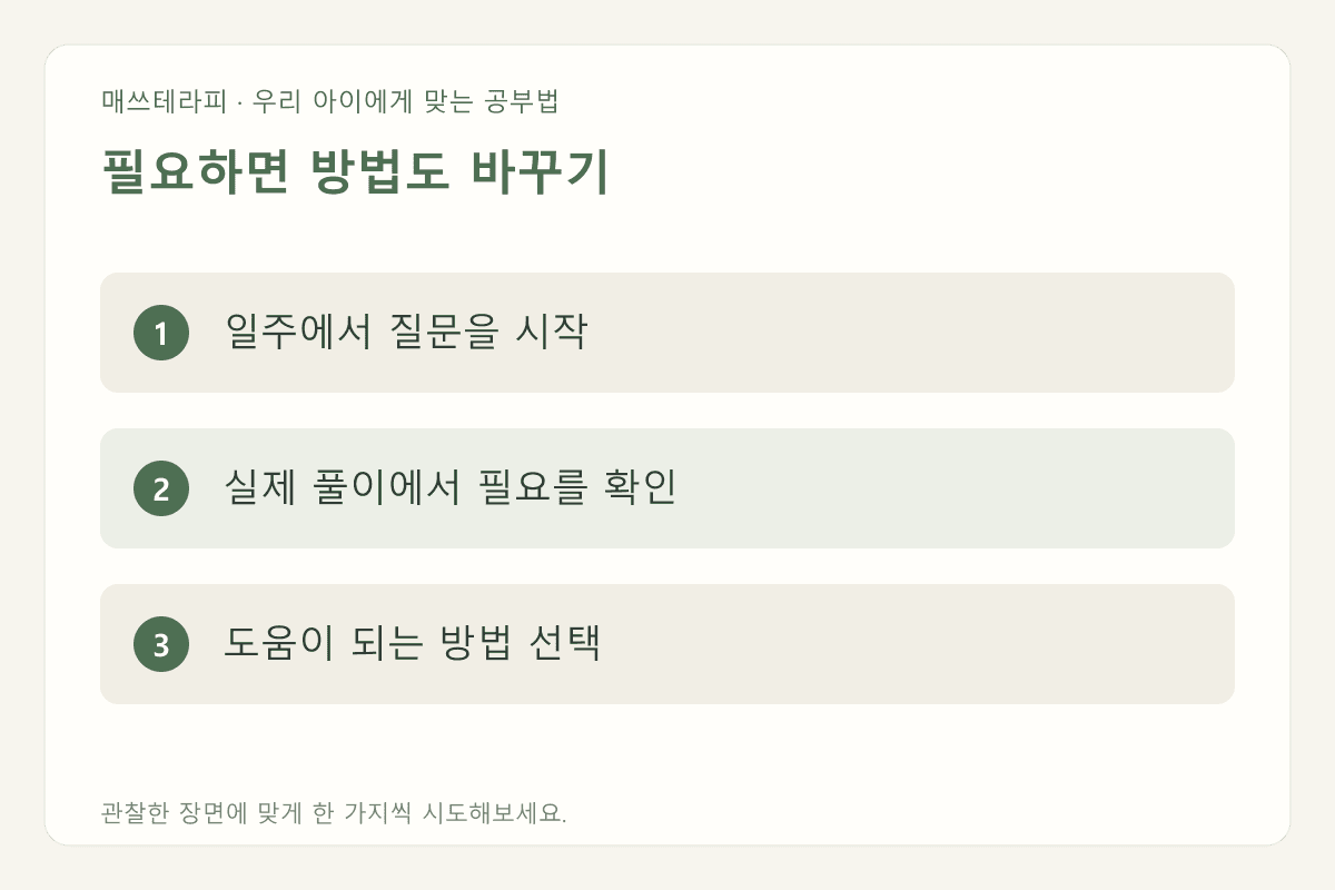 필요하면 방법도 바꾸기